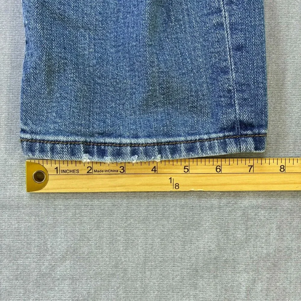 Willow + Root Rise Up Jeans Womens 26 Light Wash Distressed Straight Leg Stretch - Picture 9 of 9